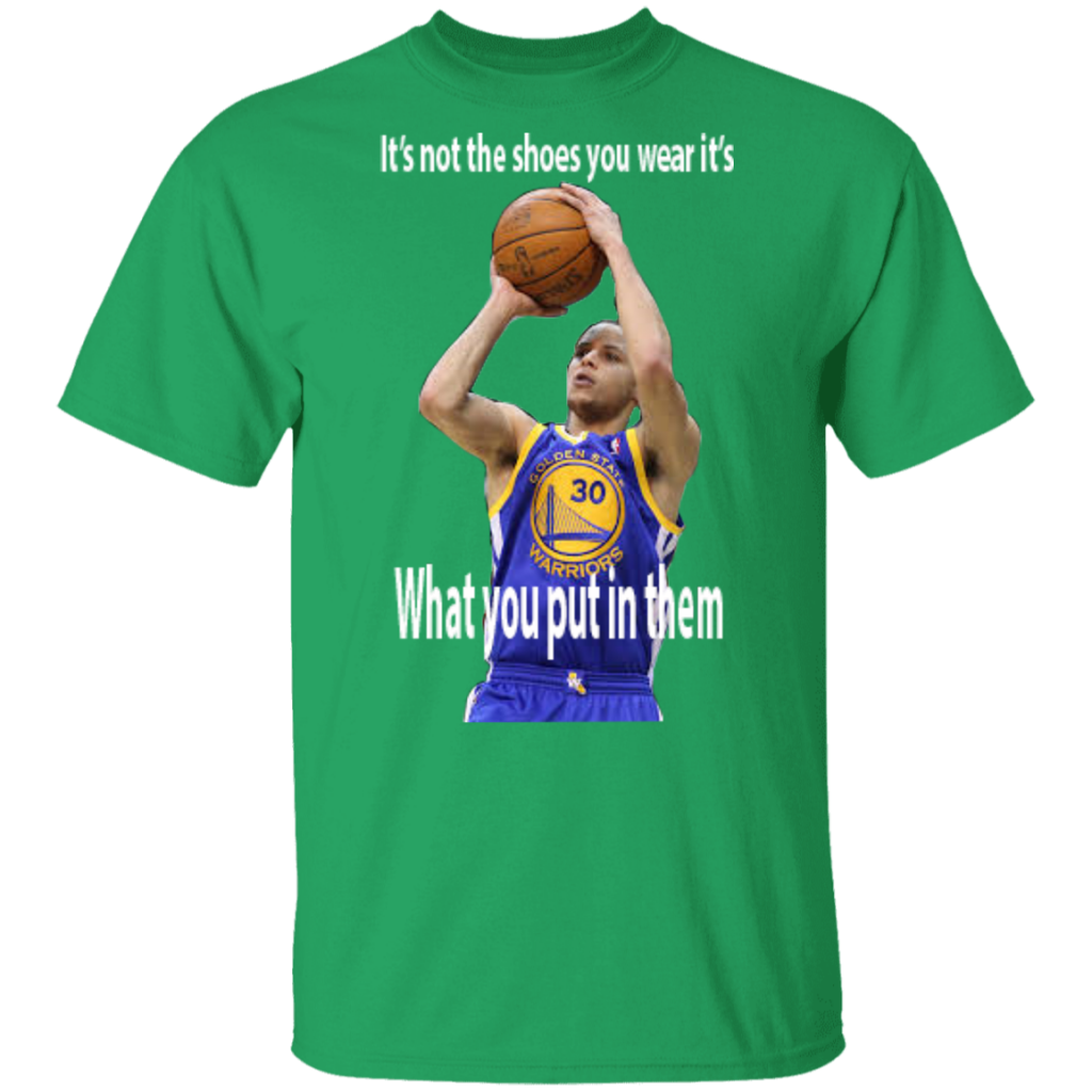 Steph Curry G500B Youth 5.3 oz 100% Cotton T-Shirt green with white lettering â What You Put In Them
